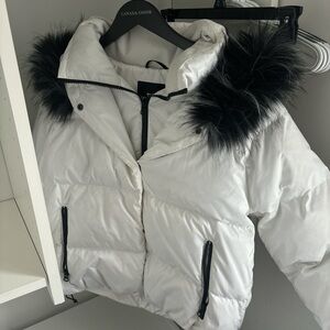 The north face white puffer jacket.